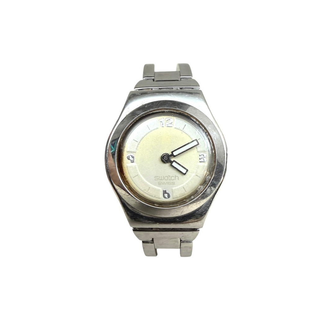 Swatch Women's Silver Stainless Steel Bracelet Watch - Silver Dial
